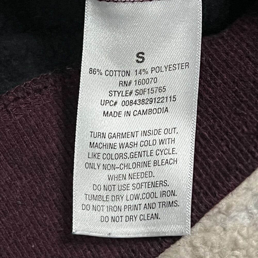 VORTEX Core Logo Hoodie Mens Small Maroon Sweatshirt Pocket Hunting - Picture 6 of 10